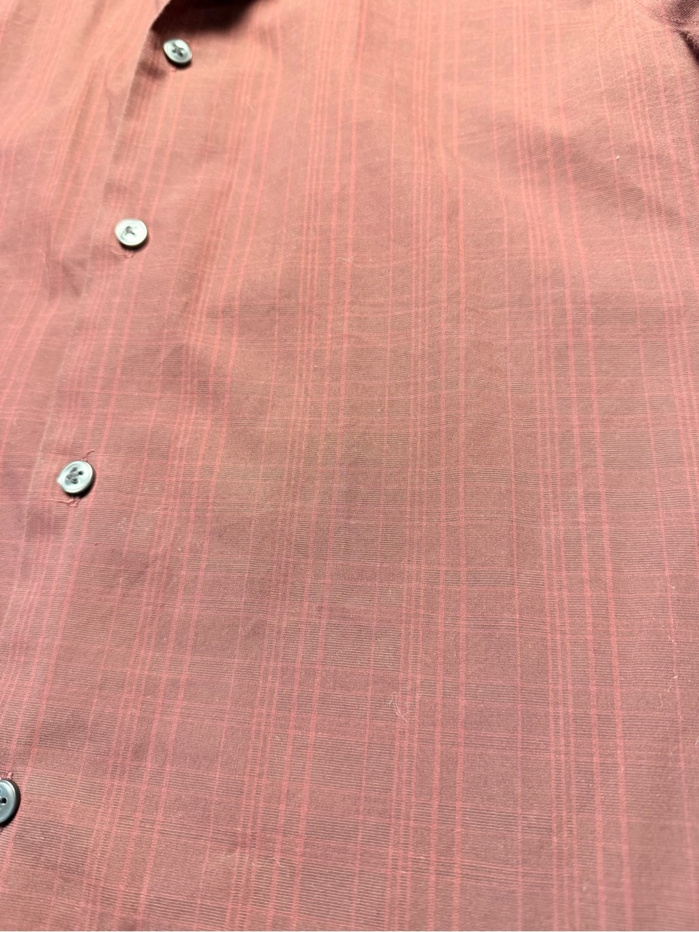 Calvin Klein Men’s Long-Sleeve Button-Up Shirt - Burgundy - Picture 3 of 6